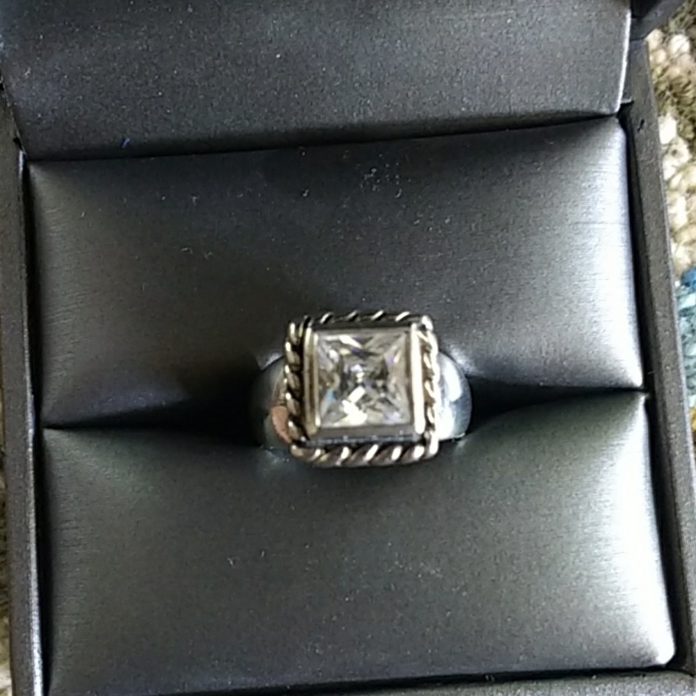 SILPADA STERLING SILVER DIAMOND RING SIZE 5 - Picture 2 of 3